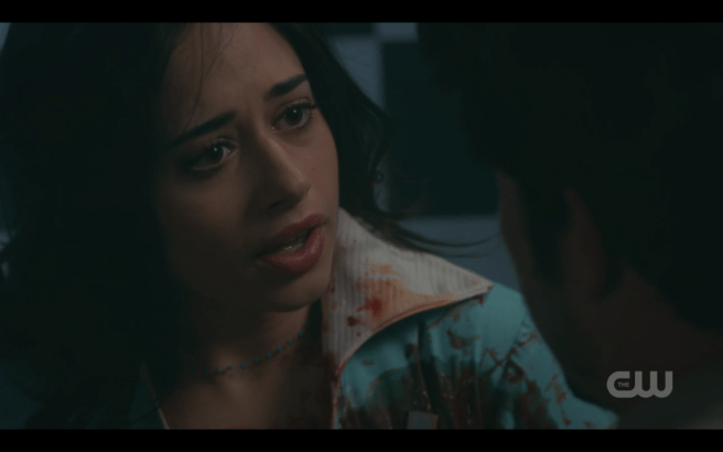 roswell, nm liz is grateful that max put his hand on her chest