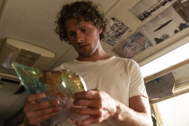 Roswell, New Mexico Michael with a Piece of the Alien Spaceship