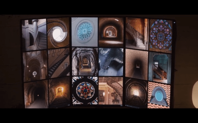 The OA P2Ep2 Coffin-Size Tunnel, Curved Double Staircase, Rose Stained Glass Window