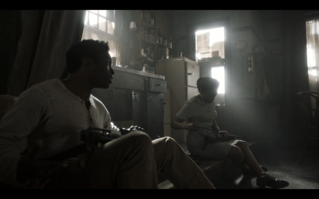 High Castle S4Ep1 Elijah & Bell & Guns Backlit