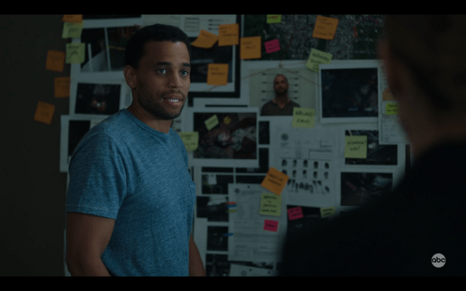 Stumptown S1Ep5 Miles& Murder Board