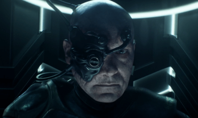 Star Trek: Picard S1E6 Borg who was awakened from regeneration when Picard transported onto the Artifact