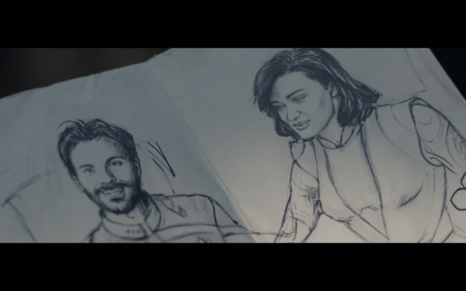 Star Trek Picard S1E8 Beautiful Flower's Sketch of Rios & Jana