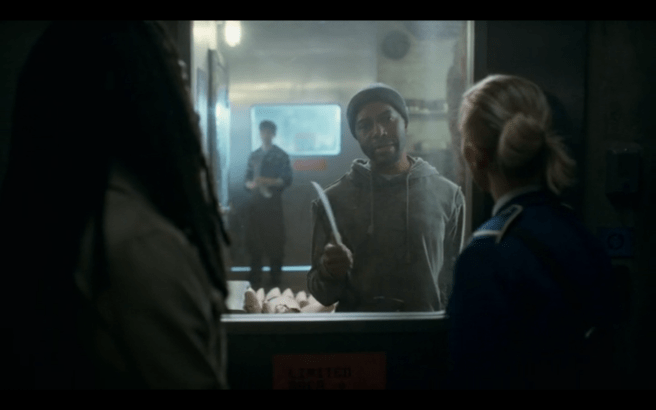 Snowpiercer S1Ep2 Butcher Won't let Andre &amp; Till In