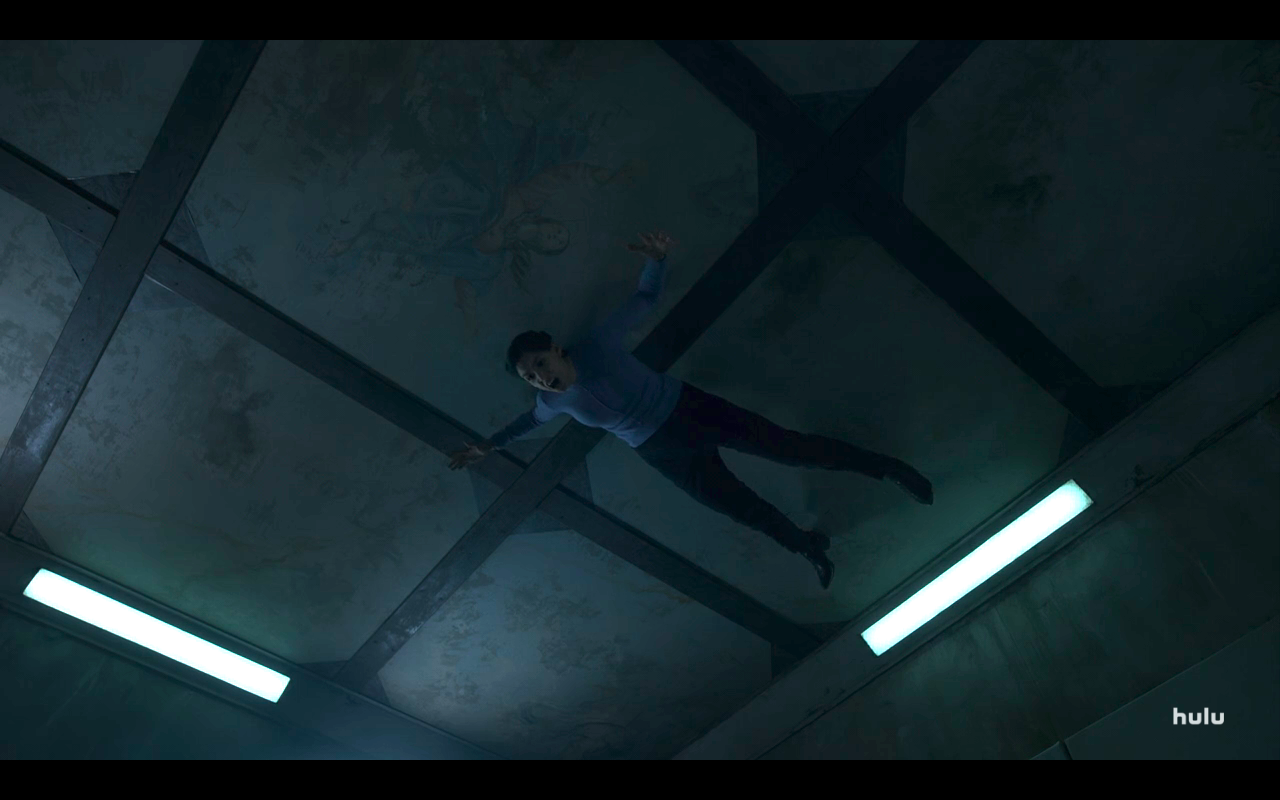 Helstrom S1Ep1 Gabriella on the Ceiling with an Angel