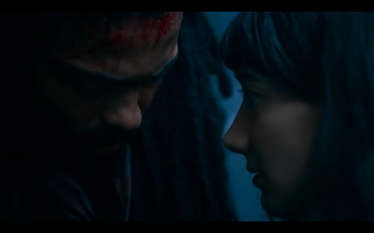 Snowpiercer S1Ep9 Zara Tells Andre She's Pregnant