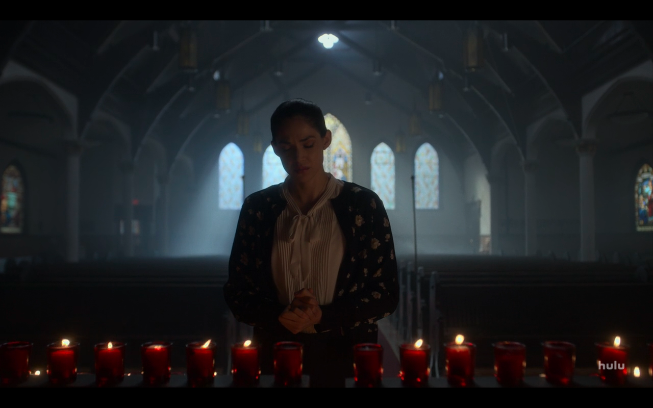 Helstrom S1Ep4 Gabby Lights Candle &amp; Prays