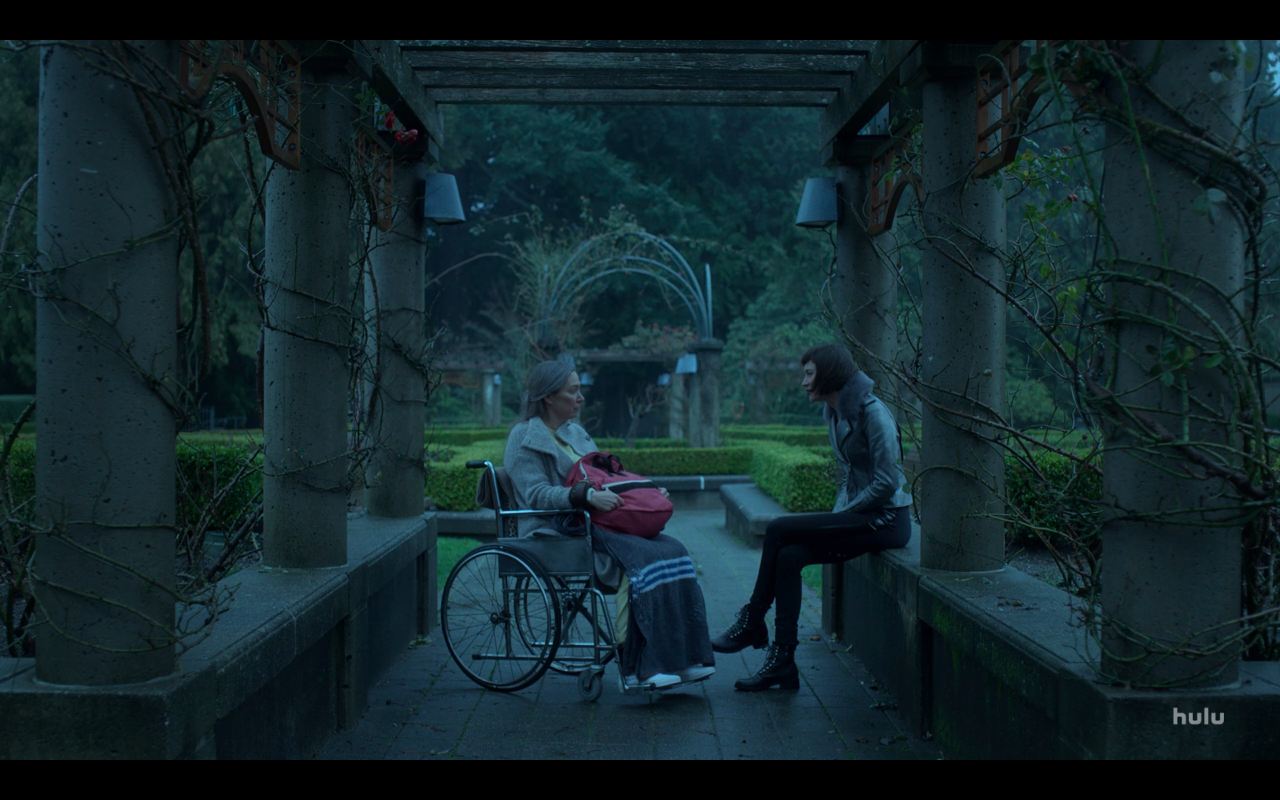 Helstrom S1Ep6 Victoria &amp; Ana Talk in Garden