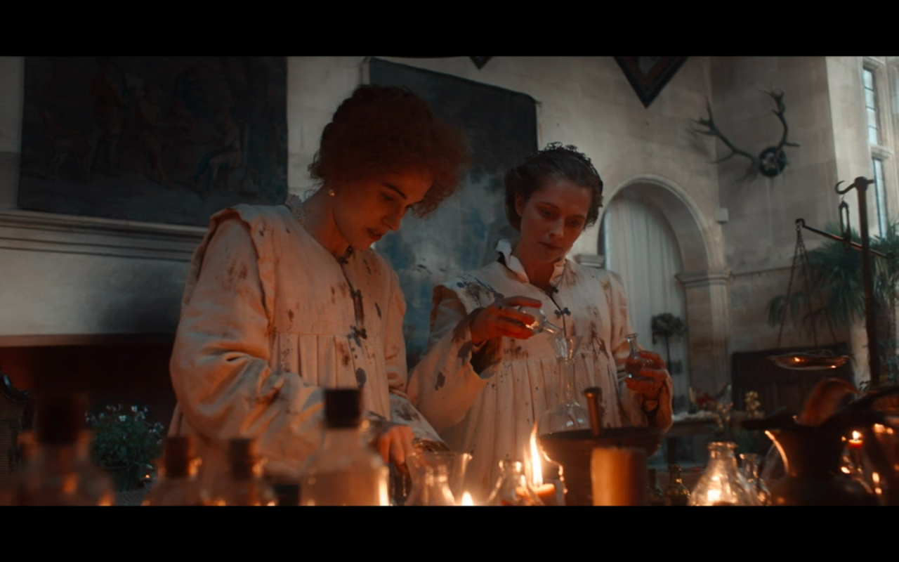 DIsc of Witches S2Ep3 Mary &amp; Diana in Lab