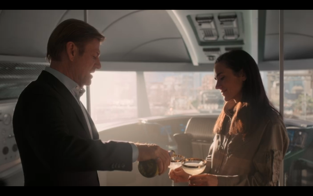Snowpiercer S2Ep6 Wilford Pours Champagne for Melanie