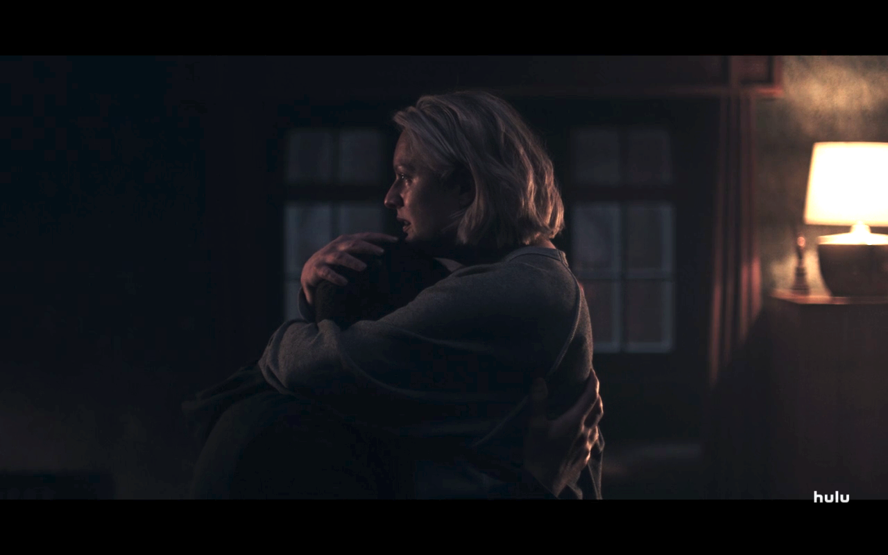 Handmaids Tale S4Ep8 June &amp; Luke Hug in Bedroom