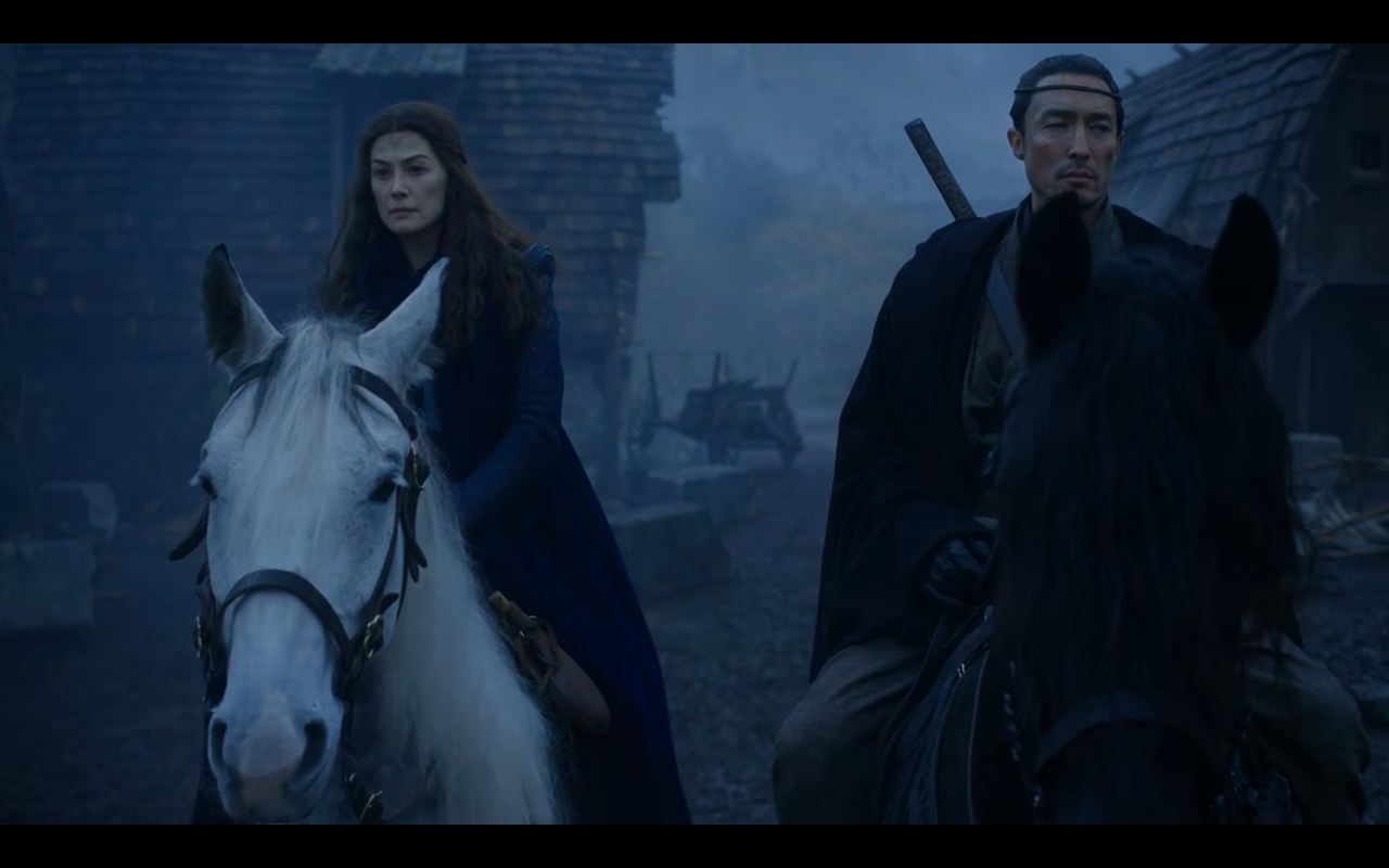 Wheel of Time S1Ep1 Moiraine &amp; Lan Leave Two Rivers