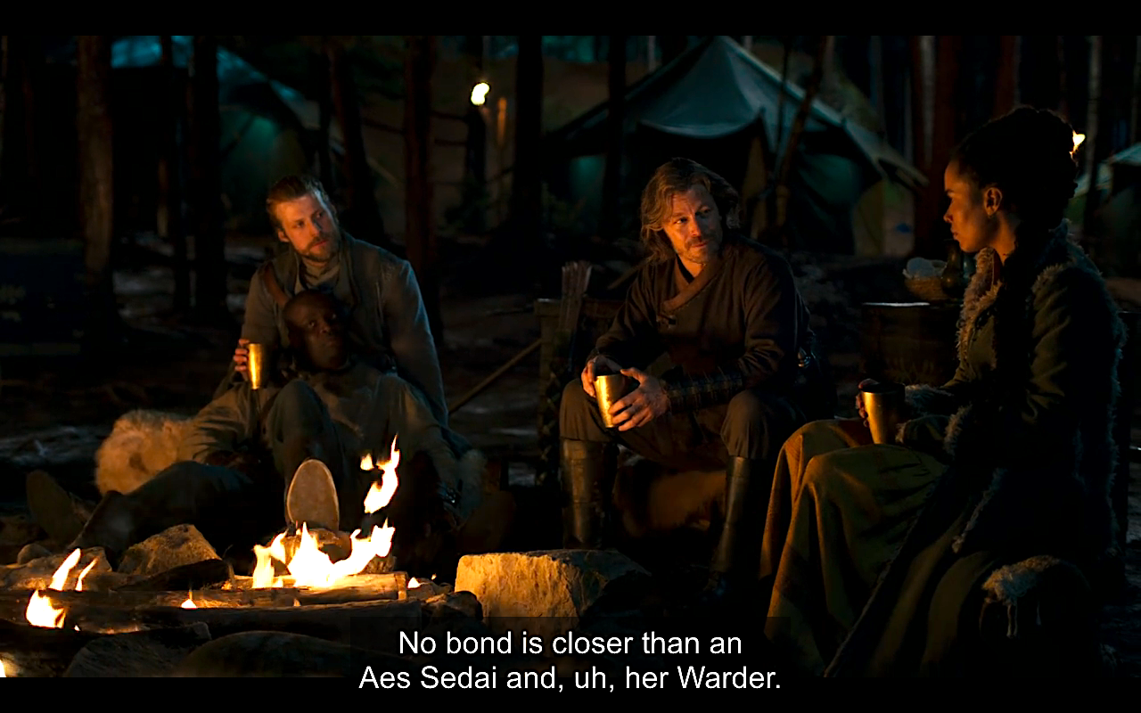 Wheel of Time S1Ep4 Nynaeve at the Warders Fire