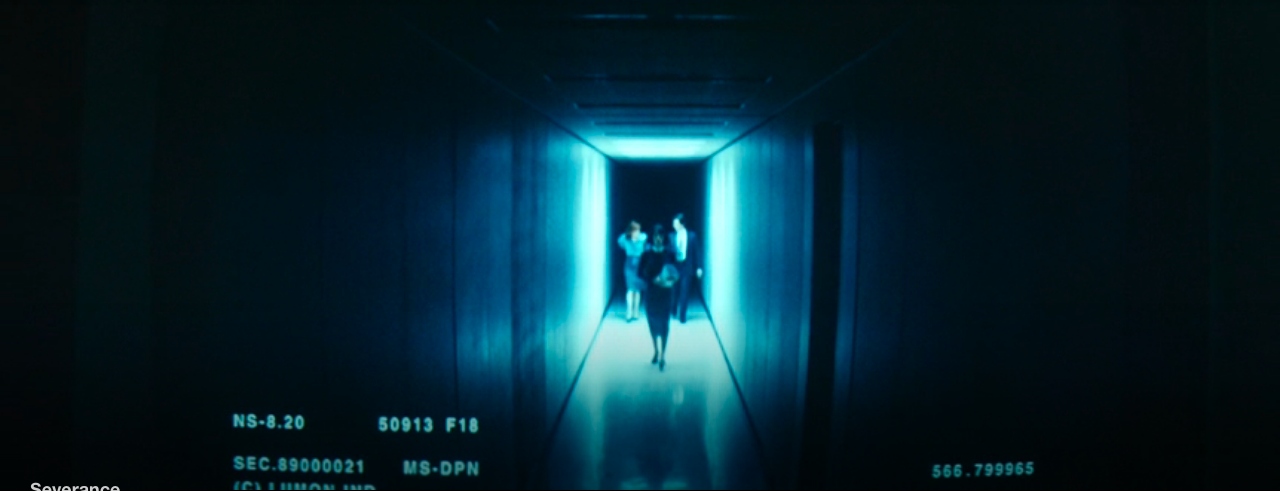 Severance S1Ep5 Ms Casey Leads Mark &amp; Helly Out of the Dark