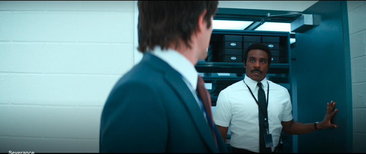 Severence S1Ep6 Milchick Catches MDR at O&amp;D